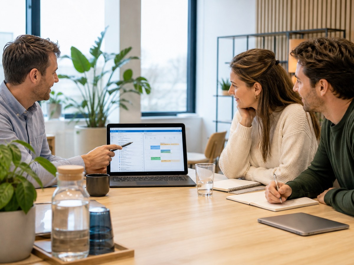 Microsoft Outlook kalender op computerscherm